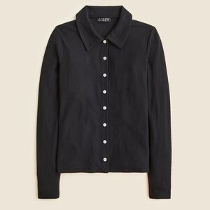 NWT J. Crew Women's soft rib cardigan top in Black